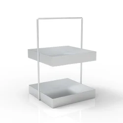 20x20 Gümüş Tezgahüstü Mutfak ve Banyo Iki Katlı Organizer - 3