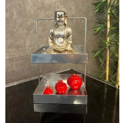 20x20 Gümüş Tezgahüstü Mutfak ve Banyo Iki Katlı Organizer - 4