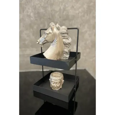 20x20 Siyah Tezgahüstü Mutfak ve Banyo Iki Katlı Organizer - 1