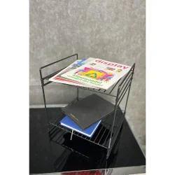 30x30 2 Kat Dekoratif Siyah Tel Raf Demonte - 6