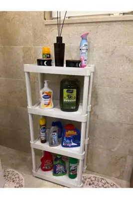 4 Raflı Plastik Banyo & Mutfak Organizer (Small Model) - 4