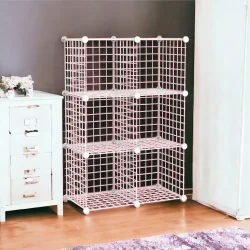 6 Bölmeli Tel Küp Çok Amaçlı Organizer Raf Beyaz 33cm Mutfak, Oyuncak, Kiler, Depolama Rafı - 5