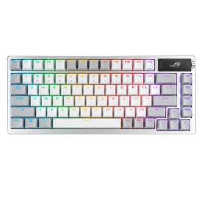 Asus ROG Azoth Beyaz RGB %75 TKL NX Switch Kablosuz Mekanik Oyuncu Klavyesi - 1