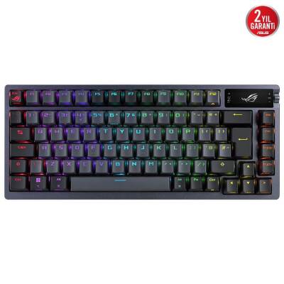 Asus ROG Azoth NX Red Switch RGB OLED Ekran TR Kablosuz Gaming Klavye - 1