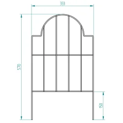 BAHÇE ÇİTİ 10'LU SET 330CM MODEL - 2 SİYAH HOBİ BAHÇESİ, ÇİÇEK, SEBZE, MİNİ BAHÇE - 3