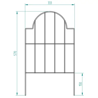 BAHÇE ÇİTİ 10'LU SET 330CM MODEL - 2 SİYAH HOBİ BAHÇESİ, ÇİÇEK, SEBZE, MİNİ BAHÇE - 3