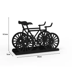 Bisiklet Temalı Siyah Metal Peçetelik - 2