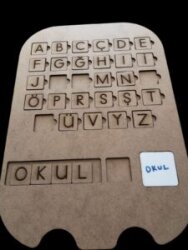 Büyük-Küçük Harf Tablası - 3