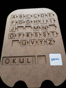 Büyük-Küçük Harf Tablası - 3