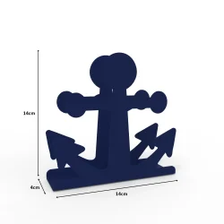 Çapa Temalı Mavi Metal Peçetelik - 2