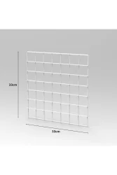 Connectör Hasır Teli 33x33cm Beyaz Tel Küp Çok Amaçlı Organizer Raf Yedek Tek Parça - 
