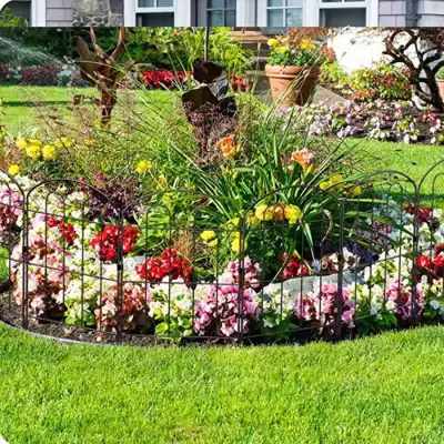 DEKORATİF BAHÇE ÇİTİ 33CM TEK PARÇA MODEL - 1 SİYAH HOBİ BAHÇESİ, ÇİÇEK, SEBZE, MİNİ BAHÇE - 2