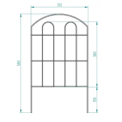 DEKORATİF BAHÇE ÇİTİ 33CM TEK PARÇA MODEL - 1 SİYAH HOBİ BAHÇESİ, ÇİÇEK, SEBZE, MİNİ BAHÇE - 7