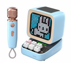 Divoom Ditoo Mic Piksel Ekranlı Karaoke Mikrofonlu 15W Mavi Bluetooth Hoparlör - 