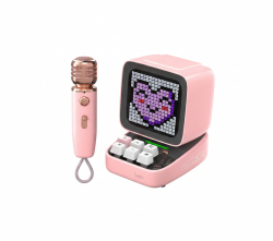 Divoom Ditoo Mic Piksel Ekranlı Karaoke Mikrofonlu 15W Pembe Bluetooth Hoparlör - 