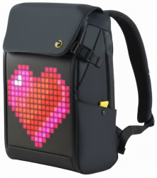 Divoom Pixoo Backpack M Siyah – Piksel LED Ekranlı Sırt Çantası - 
