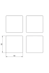 Doğal Taş Bardak Altlığı 4'lü Model- Boho - 1