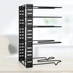 Dolap İçin Tencere Ve Tava Düzenleyici Organizer Raf 8 Katlı - 5