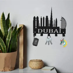 Dubai Temalı Metal Anahtarlık Siyah - 