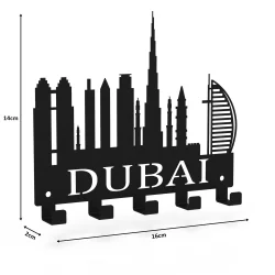 Dubai Temalı Metal Anahtarlık Siyah - 2