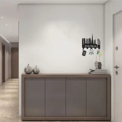 Dubai Temalı Metal Anahtarlık Siyah - 3