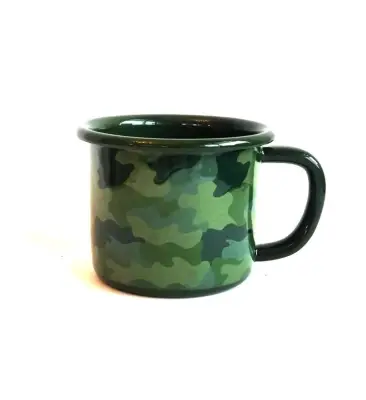 Emaye Kupa Büyük Boy Kamp Kamuflaj - 1