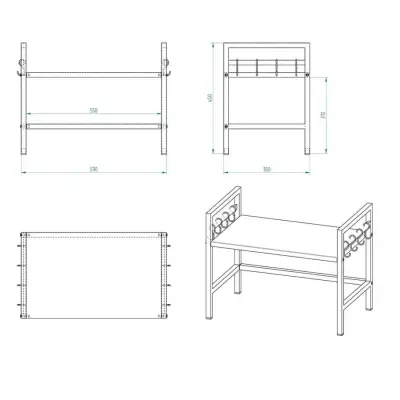 Ev Düzeni Uzmanı Siyah Mikrodalga Fırın ve Mutfak Rafı – Tezgahüstü Modern Organizer - 4