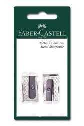 Faber-Castell Metal Üçgen Kalemtraş 2Li Blister - Faber-Castell