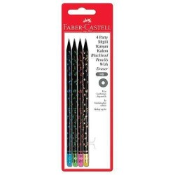 Faber Castell Party Desen 4Lü Kurşun Kalem - Faber-Castell
