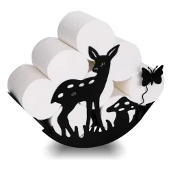 Geyik Temalı Metal WC Tuvalet Kağıtlığı - 1