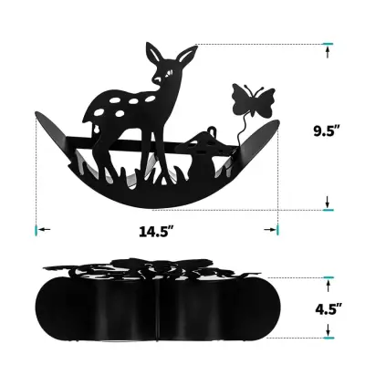 Geyik Temalı Metal WC Tuvalet Kağıtlığı - 5