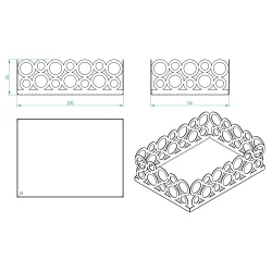 Gold Renk 2'li Set Ekmek Sepeti ve Peçetelik - 2