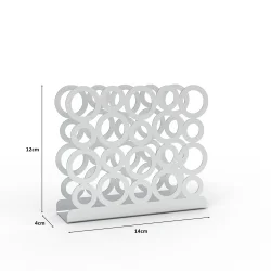 Gümüş Renk 2'li Set Ekmek Sepeti ve Peçetelik - 3