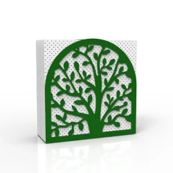 Hayat Ağacı Temalı Yeşil Metal Peçetelik - 2