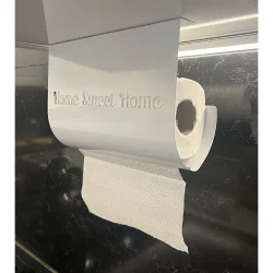 Home Sweet Home Temalı Beyaz Kağıt Rulo Havluluk - 1