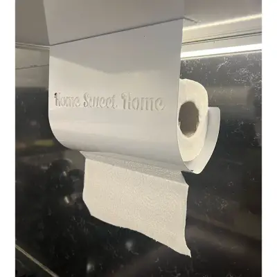 Home Sweet Home Temalı Beyaz Kağıt Rulo Havluluk - 1