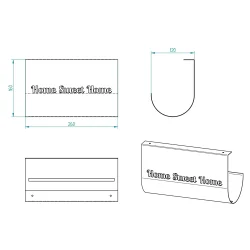 Home Sweet Home Temalı Beyaz Kağıt Rulo Havluluk - 5