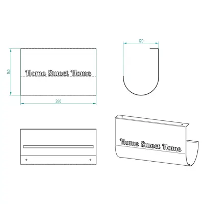Home Sweet Home Temalı Beyaz Kağıt Rulo Havluluk - 5