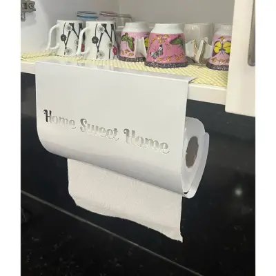 Home Sweet Home Temalı Beyaz Kağıt Rulo Havluluk - 6