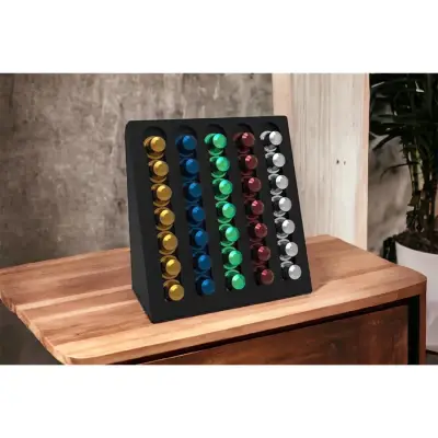 Kapsül Kahve Organizer Stand Model-2 Siyah - 3