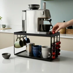 Kapsül Kahve Organizeri Model 3 Siyah - Şık ve Fonksiyonel Düzenleyici Stand - 1