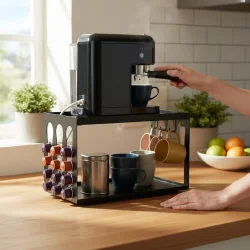 Kapsül Kahve Organizeri Model 3 Siyah - Şık ve Fonksiyonel Düzenleyici Stand - 2