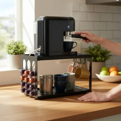 Kapsül Kahve Organizeri Model 3 Siyah - Şık ve Fonksiyonel Düzenleyici Stand - 2