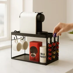 Kapsül Kahve Organizeri Model 3 Siyah - Şık ve Fonksiyonel Düzenleyici Stand - 4