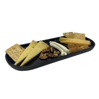 Kırılmaz Melamin Siyah Servis Tabak 13x32cm 2106 - 2