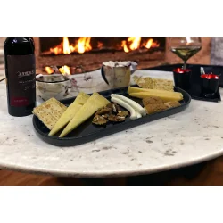 Kırılmaz Melamin Siyah Servis Tabak 13x32cm 2106 - 3