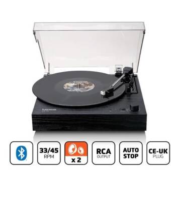 LENCO LS-15BK Pikap – Bluetooth, dahili hoparlör ve AT3600L İğne Siyah - 1