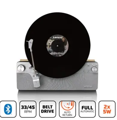 LENCO LSA-071SI - Dahili Hoparlörlü Ve Bluetoothlu Tam Otomatik Dikey Pikap - 1