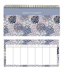 Lizy 13X27.5 80Gr 52Yp Spiralli Haftalık Planlayıcı Minimal Çiçek Desenli - Lizy