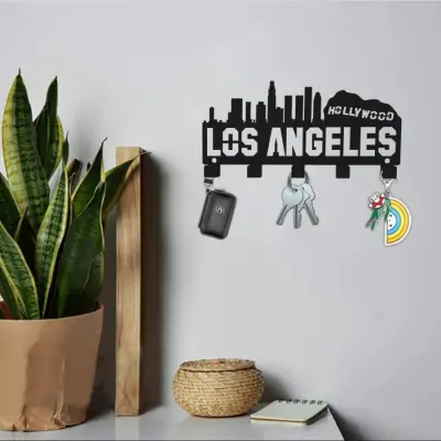 LOS ANGELES METAL ANAHTARLIK SİYAH - 1